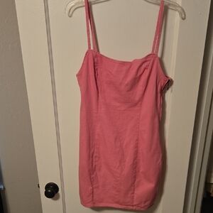 H&M Orange Pink Fitted Sleeveless Camisole Top